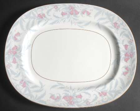 Debutante Gray 16" Oval Serving Platter