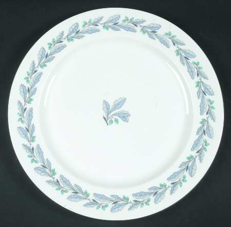 Elizabethan Oak (Blue Gray, #S641) 12" Chop Plate (Round Platter)