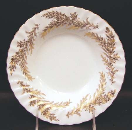 Golden Fern Rim Soup Bowl