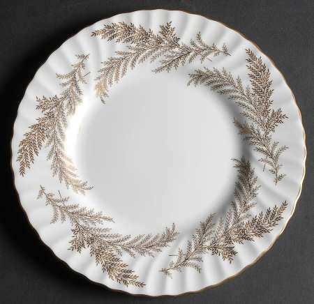 Golden Fern Luncheon Plate