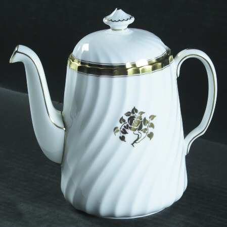 Gold Rose Coffee Pot & Lid