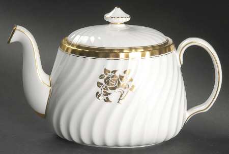 Gold Rose Small Teapot & Lid