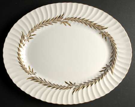 Golden Symphony 17" Oval Serving Platter