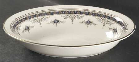 Grasmere Blue 10" Oval Vegetable Bowl