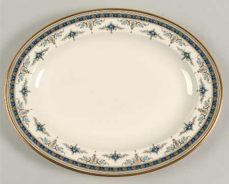 Grasmere Blue 13" Oval Serving Platter