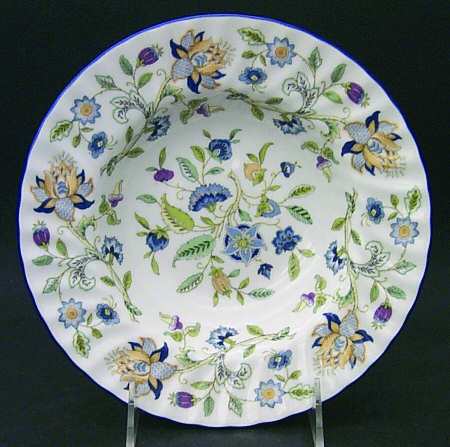 Haddon Hall Blue (Blue Trim) Rim Soup Bowl