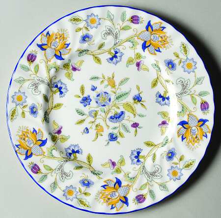 Haddon Hall Blue (Blue Trim) Salad Plate
