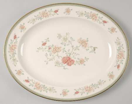 Jasmine 13" Oval Serving Platter by Minton