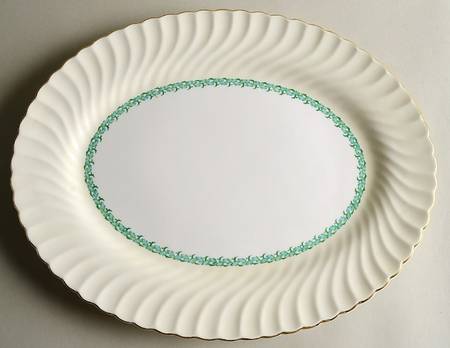 Lady Rodney (Cream Rim) 15" Oval Serving Platter