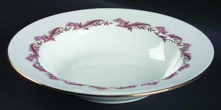 Laurentian Pink Rim Soup Bowl