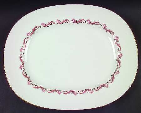 Laurentian Pink 15" Oval Serving Platter