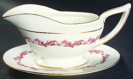 Laurentian Pink Gravy Boat & Underplate