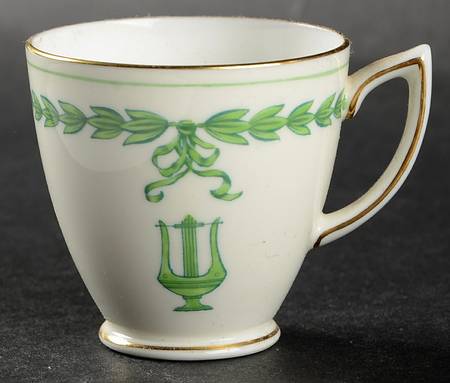 Lyre Green Footed Demitasse Cup
