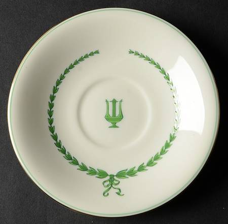 Lyre Green Saucer for Cream Soup Bowl