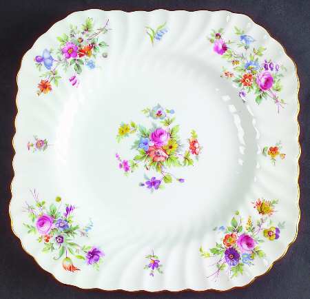 Marlow (Newer, Wreath Backstamp) Square Luncheon Plate