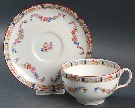 Minton Rose (Older, Smooth) Flat Cup & Saucer Set