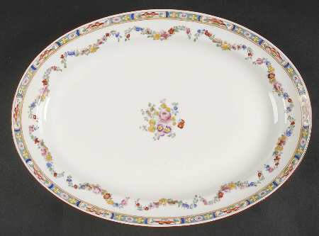 Minton Rose (Older, Smooth) 13" Oval Serving Platter