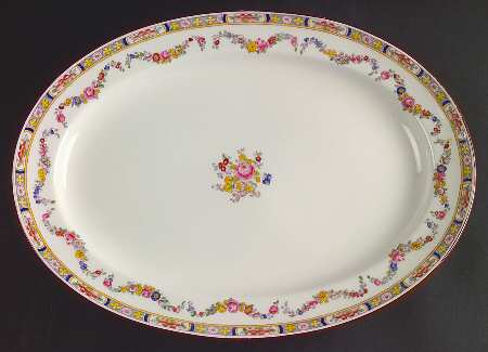 Minton Rose (Older, Smooth) 15" Oval Serving Platter