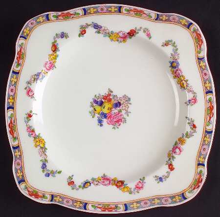 Minton Rose (Older, Smooth) Square Luncheon Plate