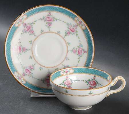 Persian Rose (Older) Flat Cup & Saucer Set