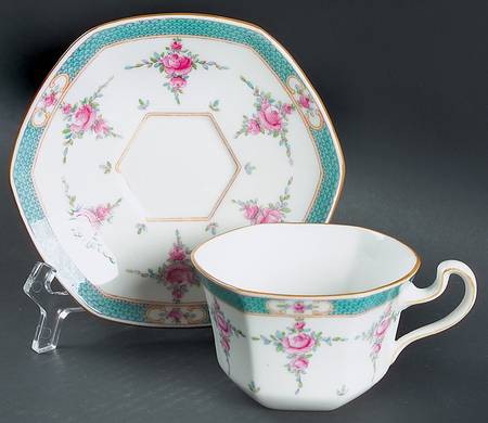Persian Rose (Older) Flat Cup & Saucer Set