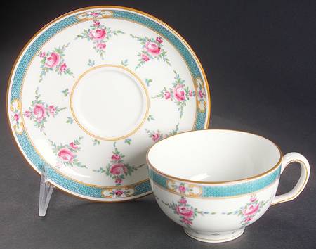 Persian Rose (Older) Flat Cup & Saucer Set