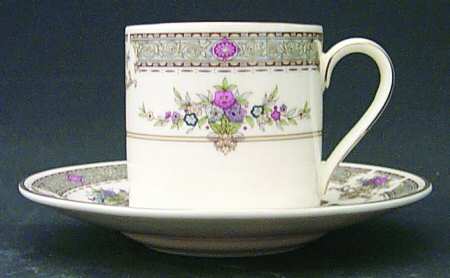 Persian Rose (Newer) Flat Demitasse Cup & Saucer Set