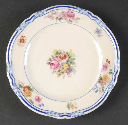 Queen Anne (Blue Trim) Bread & Butter Plate