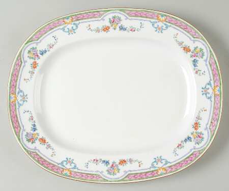 Ripon Purple and Pink 12" Oval Serving Platter