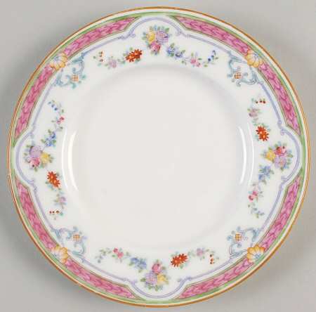 Ripon Purple and Pink Bread & Butter Plate