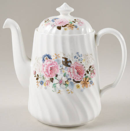 Rose Garland Coffee Pot & Lid