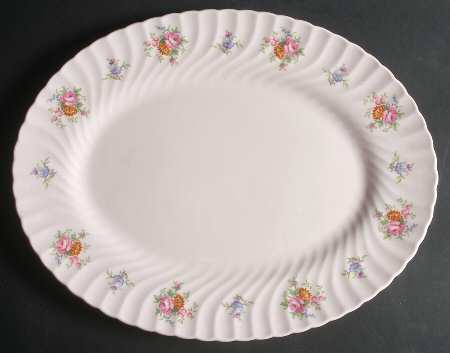Rosetta Pink 15" Oval Serving Platter