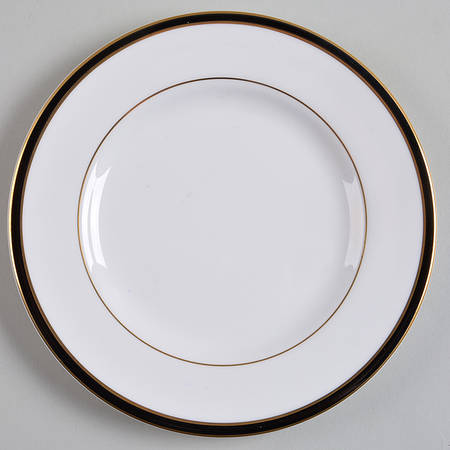 Saturn Black Bread & Butter Plate