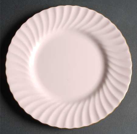 Shell Pink and Gold Luncheon Plate
