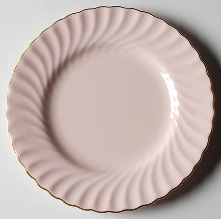 Shell Pink and Gold Salad Plate