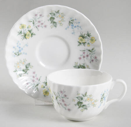 Spring Valley Flat Cup & Saucer Set by Minton