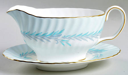 Symphony Blue Gravy Boat with Attached Underplate