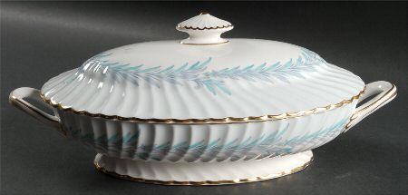 Symphony Blue Oval Covered Vegetable