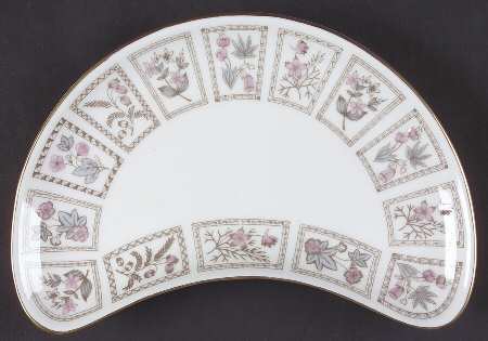 Tapestry (Gold Trim) Crescent Salad Plate