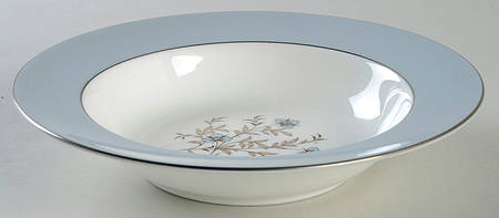 Twilight Grey Rim Soup Bowl