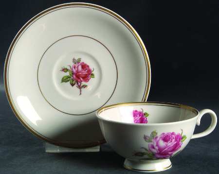 Manor Rose Gold Footed Cup & Saucer Set