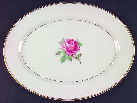 Manor Rose Gold 15" Oval Serving Platter