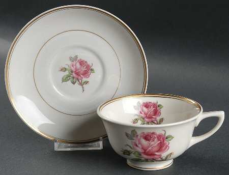 Manor Rose Gold Footed Cup & Saucer Set