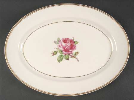 Manor Rose Gold 14" Oval Serving Platter