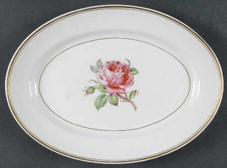 Manor Rose Gold 12" Oval Serving Platter