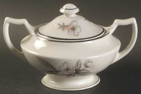 Spring Glory (Platinum) Sugar Bowl & Lid