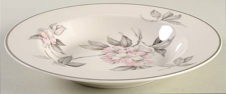 Spring Glory (Platinum) Rim Soup Bowl