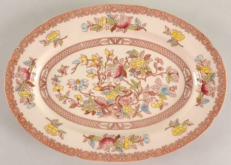 Indian Tree 12" Oval Serving Platter