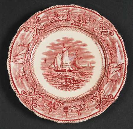 American Marine Pink (Scalloped) Bread & Butter Plate