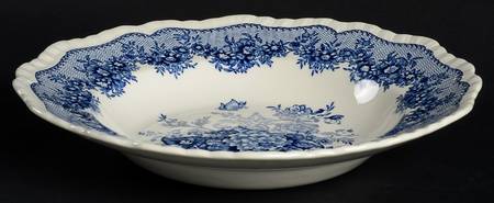 Ascot Blue Large Rim Soup Bowl